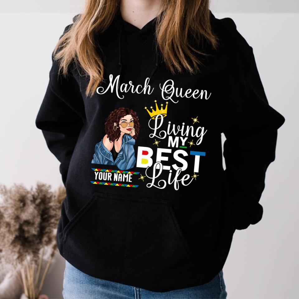 March Birthday Shirt, Custom Birthday Shirt, Queens Born In March, March Birthday Gifts, March shirts for Woman