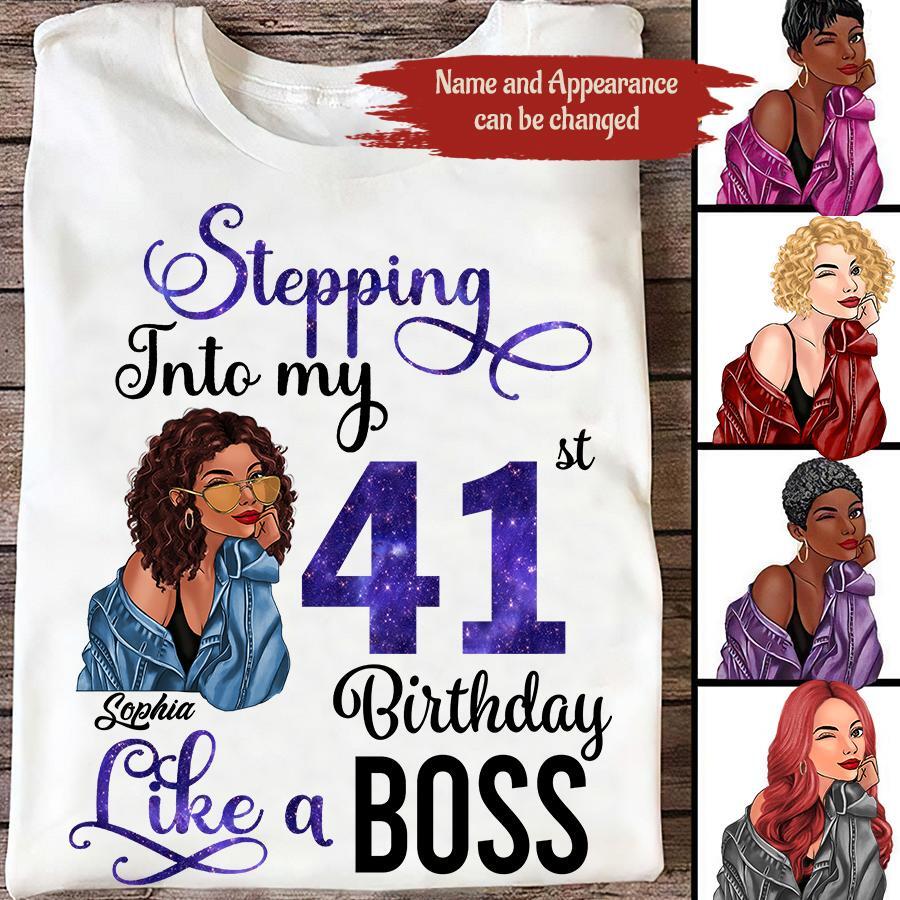 41st Birthday Shirts, Custom Birthday Shirts, Turning 41 Shirt, Gifts for Women Turning 41, 41 and Fabulous Shirt, 1984 Shirt, 41st Birthday Shirts for her, Stepping into my 41st Birthday Like a Boss