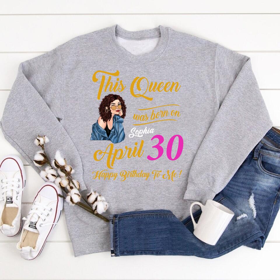 April Birthday Shirt, Custom Birthday Shirt, Queens Born In April, April Birthday Gifts, April shirts for Woman