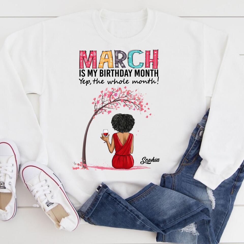 March Birthday Shirt, Custom Birthday Shirt, Queens Born In March, March Birthday Gifts, March shirts for Woman