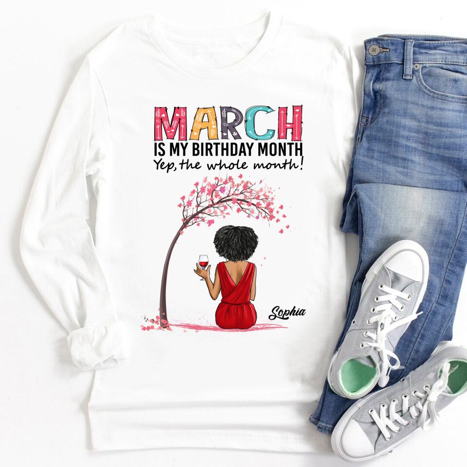 March Birthday Shirt, Custom Birthday Shirt, Queens Born In March, March Birthday Gifts, March shirts for Woman