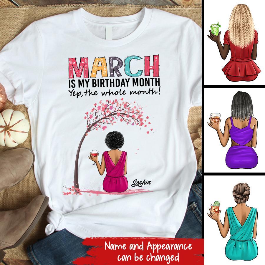 March Birthday Shirt, Custom Birthday Shirt, Queens Born In March, March Birthday Gifts, March shirts for Woman