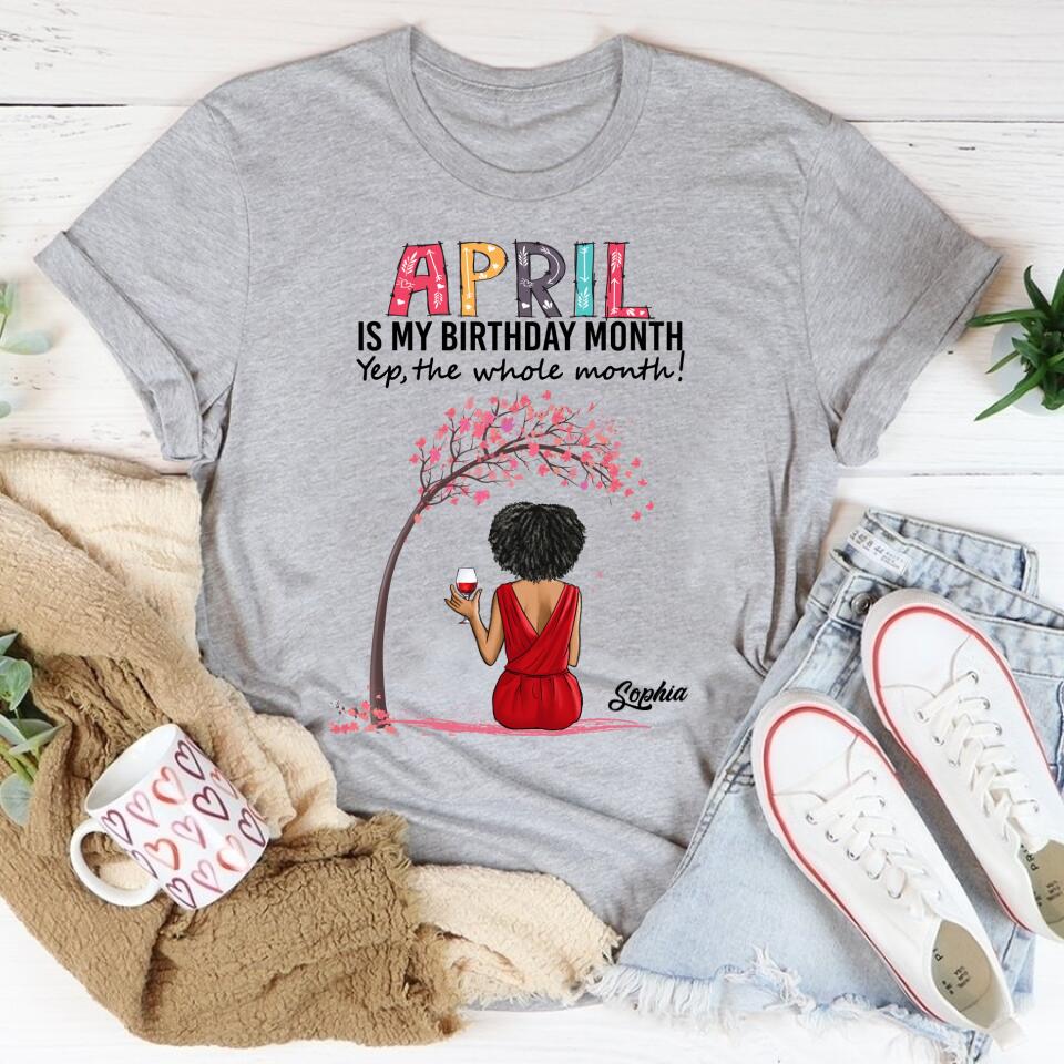 April Birthday Shirt, Custom Birthday Shirt, Queens Born In April, April Birthday Gifts, April shirts for Woman