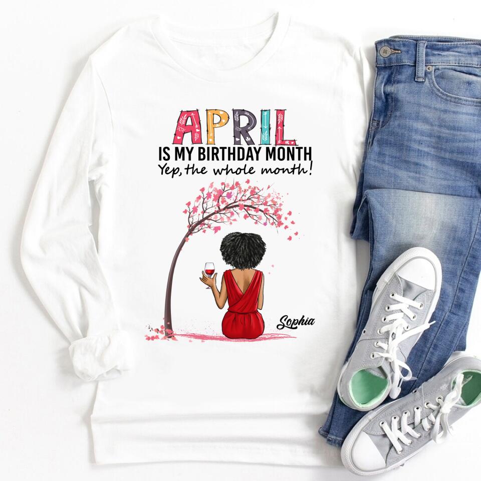 April Birthday Shirt, Custom Birthday Shirt, Queens Born In April, April Birthday Gifts, April shirts for Woman