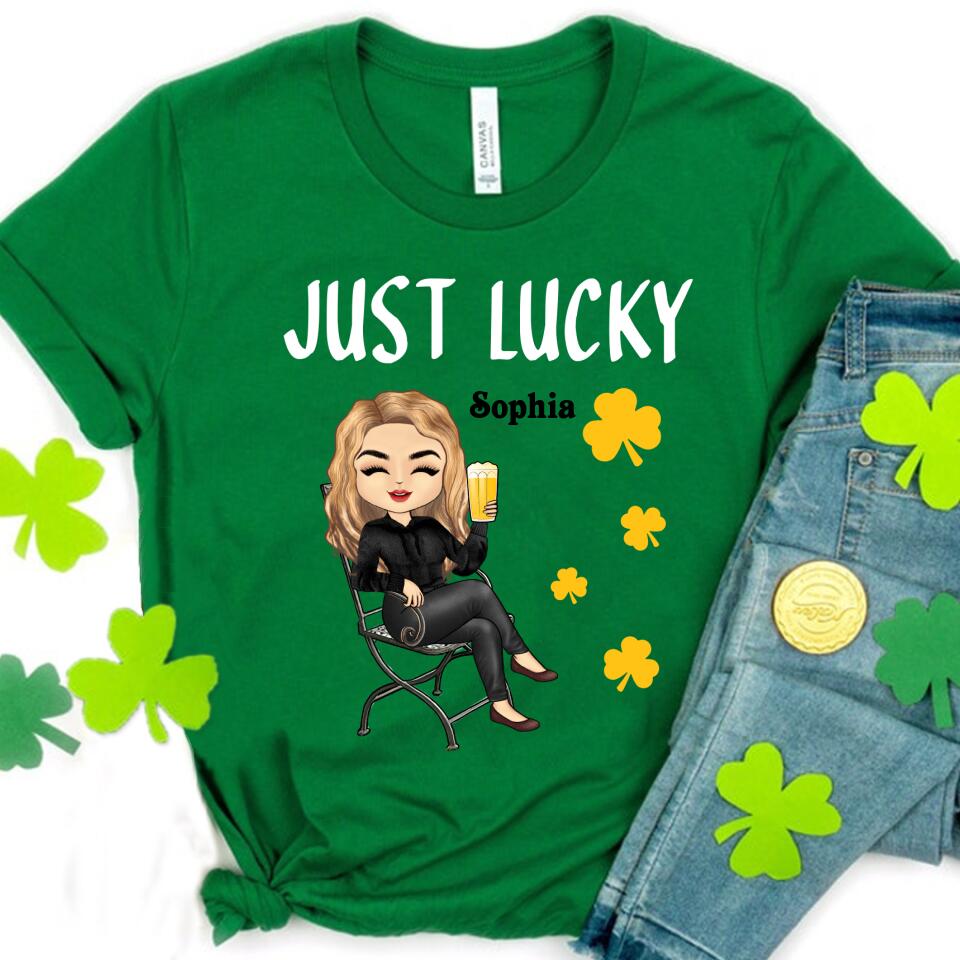 St Patricks Day Bachelorette Party Shirts, Irish shamrock St Patty Tee, Bride Bad Boozy Shirt, Womens St Paddys Day Sweatshirt, Just Lucky