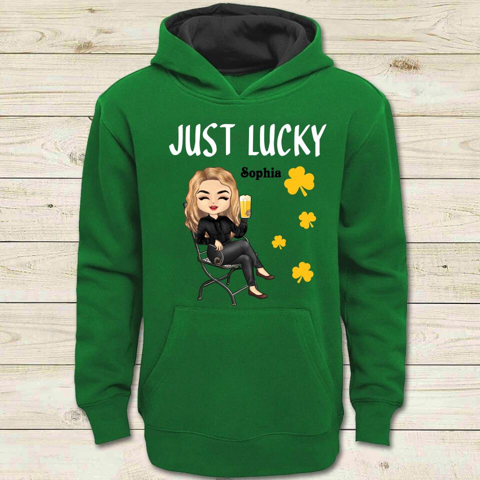 St Patricks Day Bachelorette Party Shirts, Irish shamrock St Patty Tee, Bride Bad Boozy Shirt, Womens St Paddys Day Sweatshirt, Just Lucky