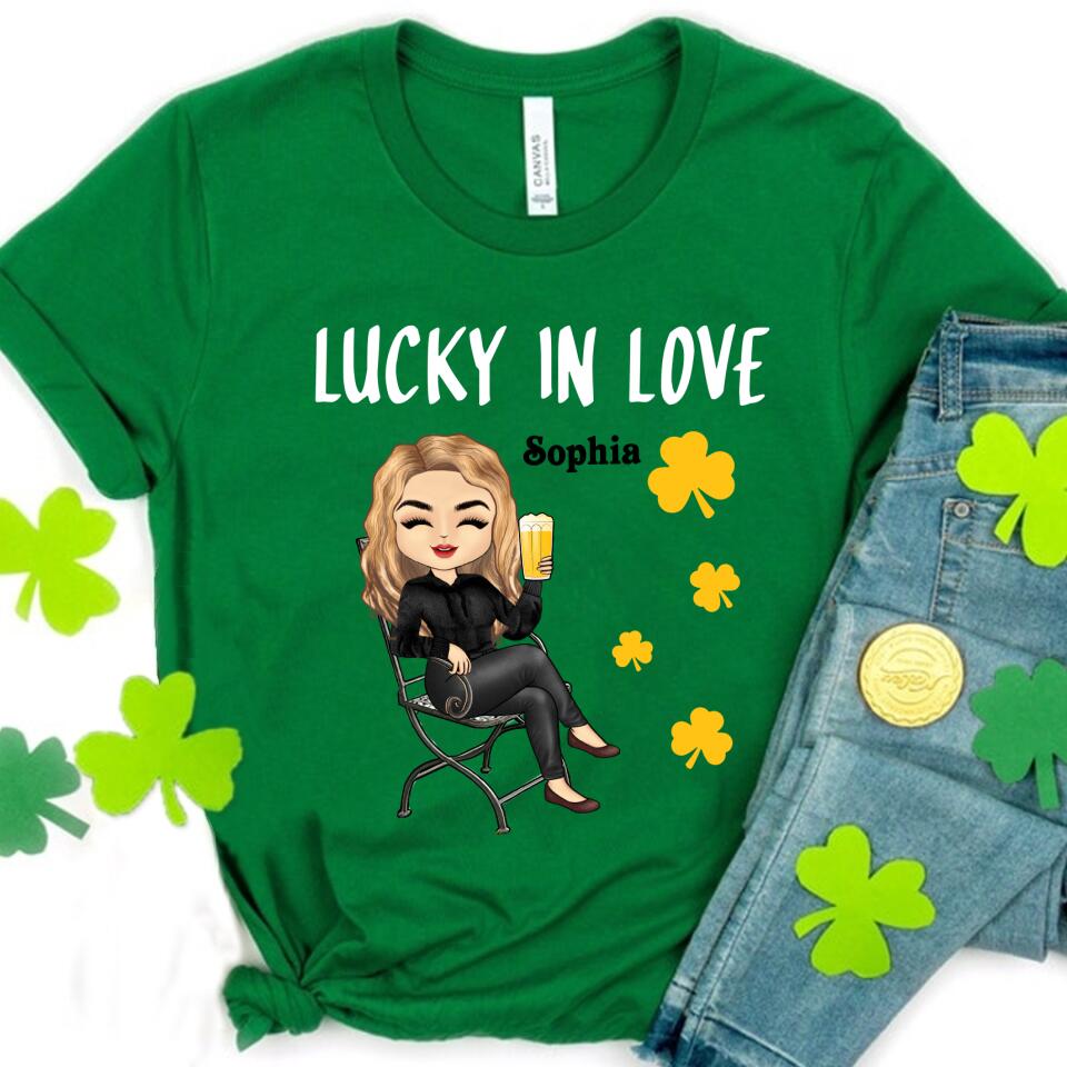 St Patricks Day Bachelorette Party Shirts, Irish shamrock St Patty Tee, Bride Bad Boozy Shirt, Womens St Paddys Day Sweatshirt, Lucky In Love