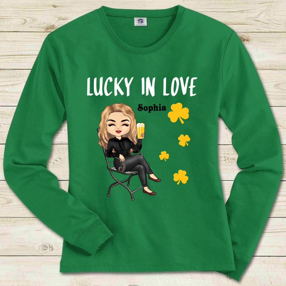 St Patricks Day Bachelorette Party Shirts, Irish shamrock St Patty Tee, Bride Bad Boozy Shirt, Womens St Paddys Day Sweatshirt, Lucky In Love