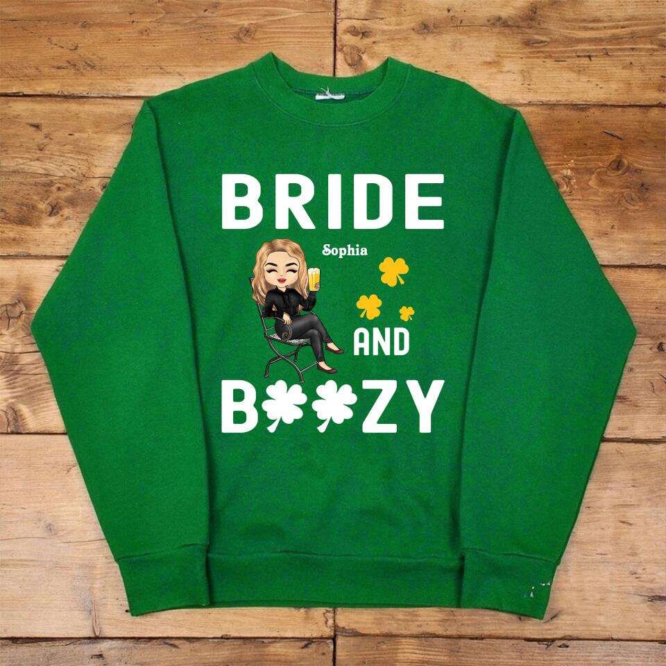 Bride and Boozy Bad and Boozy shirt, St Patrick‘s Day Bachelorette Party Shirts, Patrick’s day beer shirt, Lucky in Love shirt, Bride shirt