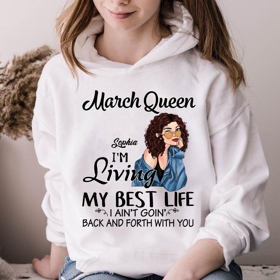 March Birthday Shirt, Custom Birthday Shirt, Queens Born In March, March Birthday Gifts, March shirts for Woman