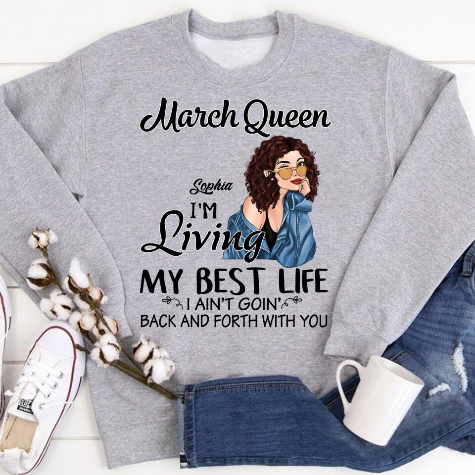March Birthday Shirt, Custom Birthday Shirt, Queens Born In March, March Birthday Gifts, March shirts for Woman