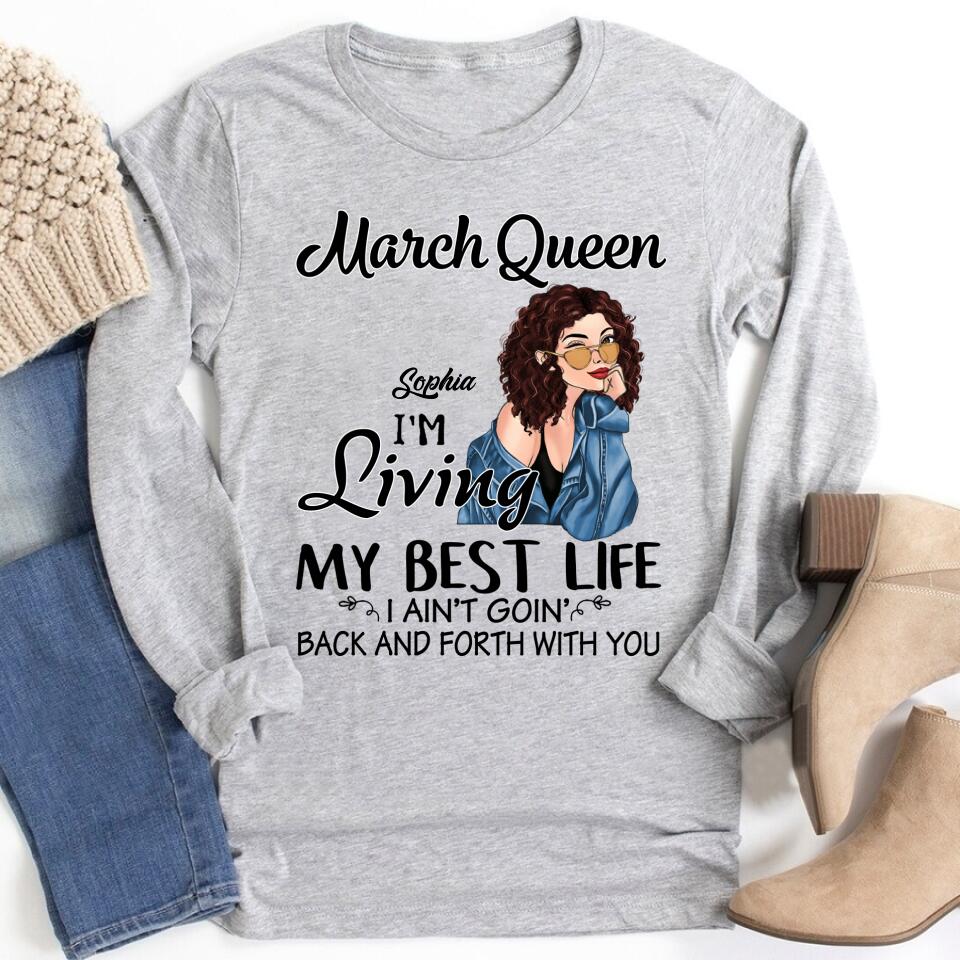 March Birthday Shirt, Custom Birthday Shirt, Queens Born In March, March Birthday Gifts, March shirts for Woman