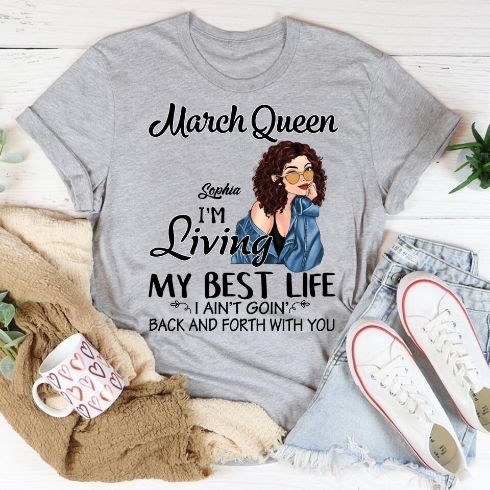 March Birthday Shirt, Custom Birthday Shirt, Queens Born In March, March Birthday Gifts, March shirts for Woman