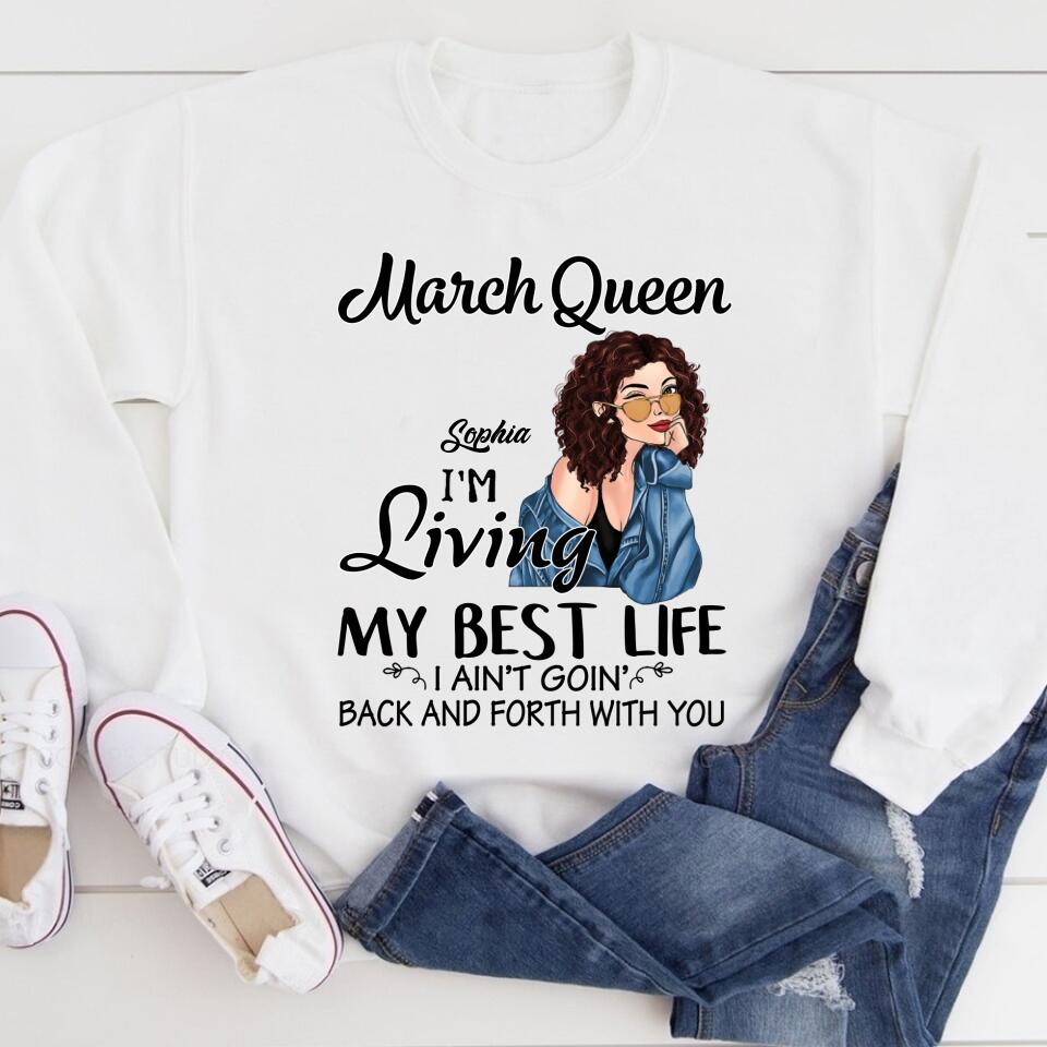 March Birthday Shirt, Custom Birthday Shirt, Queens Born In March, March Birthday Gifts, March shirts for Woman