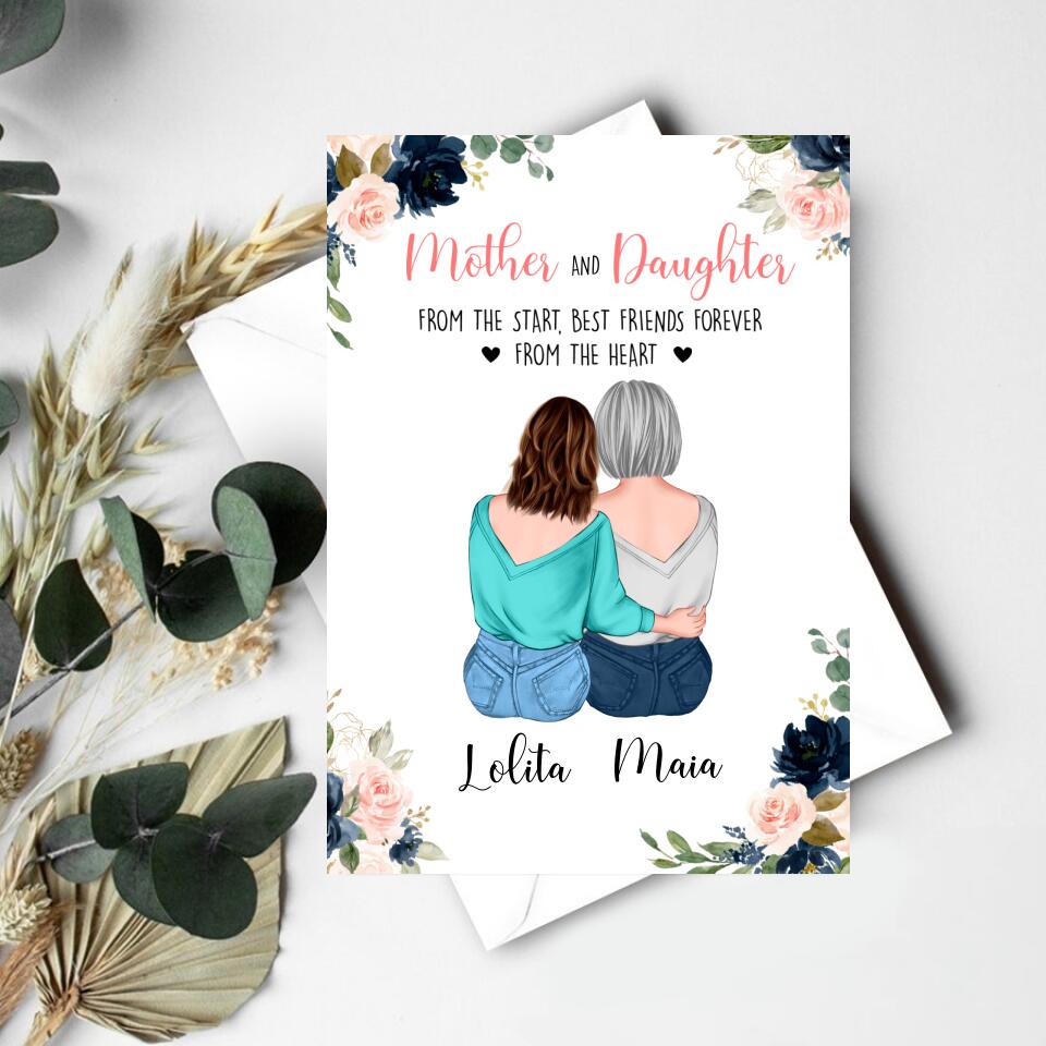 Custom Mothers Day Card - Mother&#39;s Day Gift Cards - Mothers Day Greetings - Happy Mothers Day Card - Mom&#39;s Card - Mother&#39;s Day Gift From Daughter - Mother Day Gift