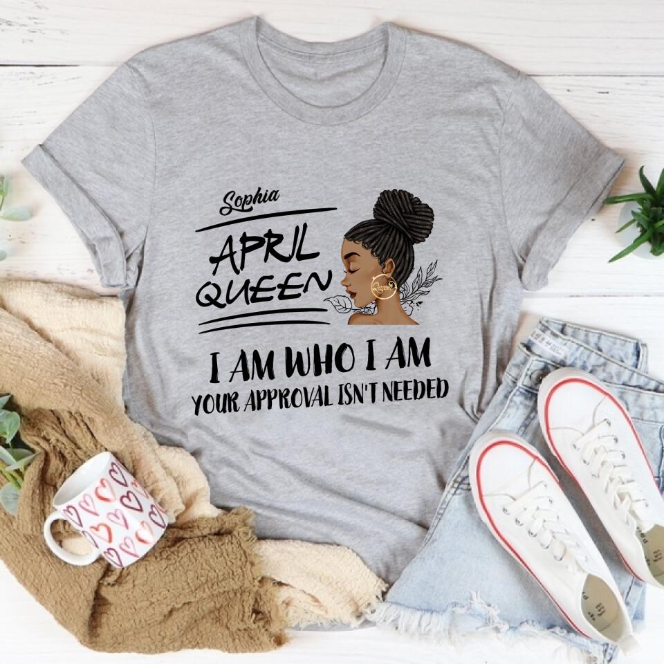 April Birthday Shirt, Custom Birthday Shirt, Queens Born In April, April Birthday Shirts For Woman, April Birthday Gifts