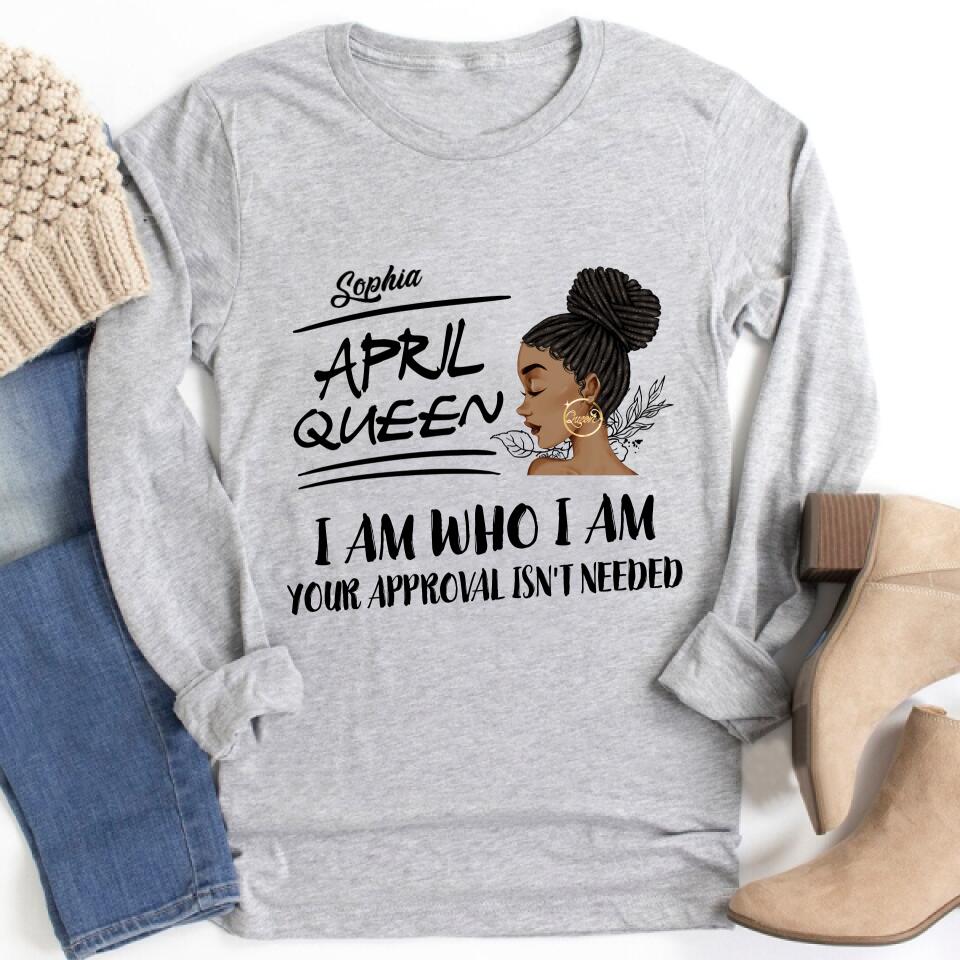 April Birthday Shirt, Custom Birthday Shirt, Queens Born In April, April Birthday Shirts For Woman, April Birthday Gifts