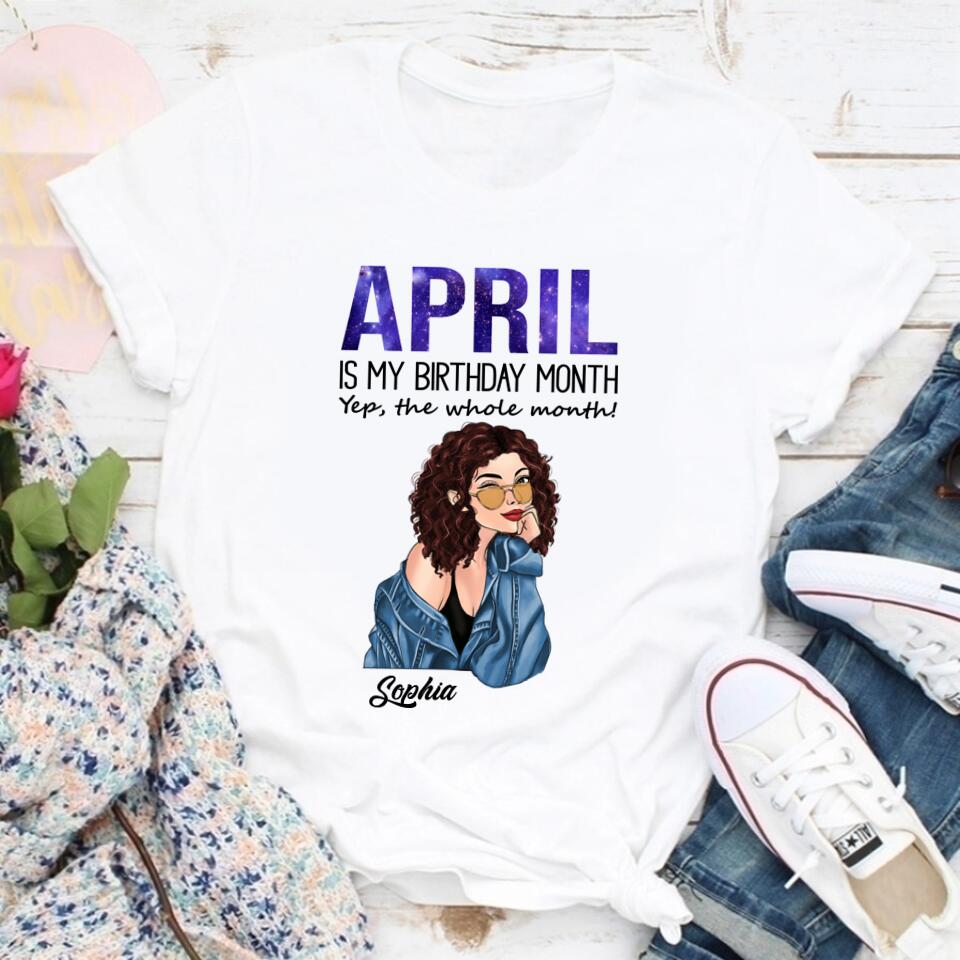 April Birthday Shirt, Custom Birthday Shirt, Queens Born In April, April Birthday Gifts, April shirts for Woman