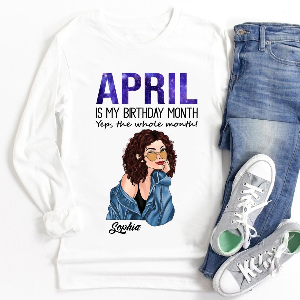 April Birthday Shirt, Custom Birthday Shirt, Queens Born In April, April Birthday Gifts, April shirts for Woman