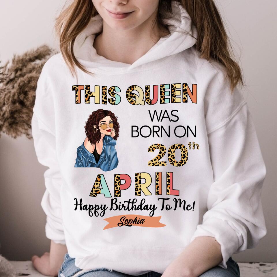 April Birthday Shirt, Custom Birthday Shirt, Queens Born In April, April Birthday Gifts, April shirts for Woman