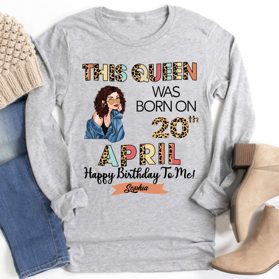 April Birthday Shirt, Custom Birthday Shirt, Queens Born In April, April Birthday Gifts, April shirts for Woman