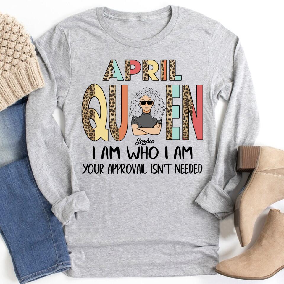 April Birthday Shirt, Custom Birthday Shirt, Queens Born In April, April Birthday Gifts, April shirts for Woman