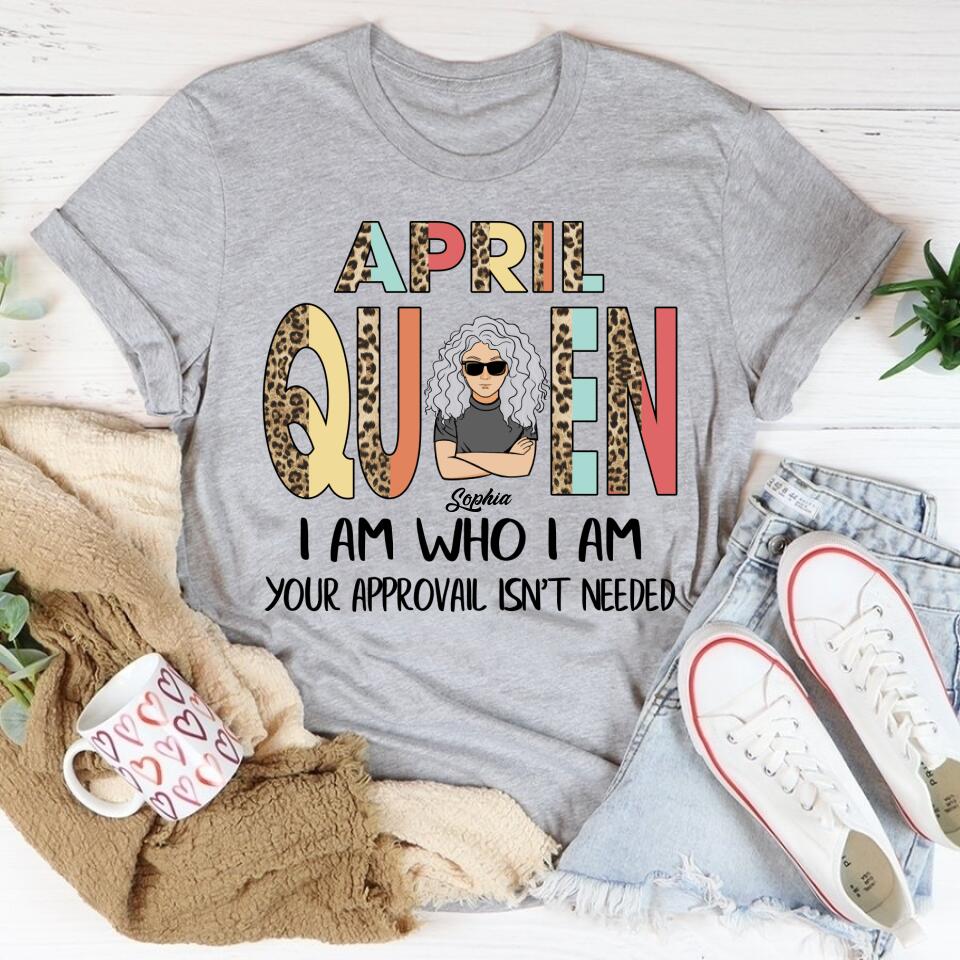 April Birthday Shirt, Custom Birthday Shirt, Queens Born In April, April Birthday Gifts, April shirts for Woman
