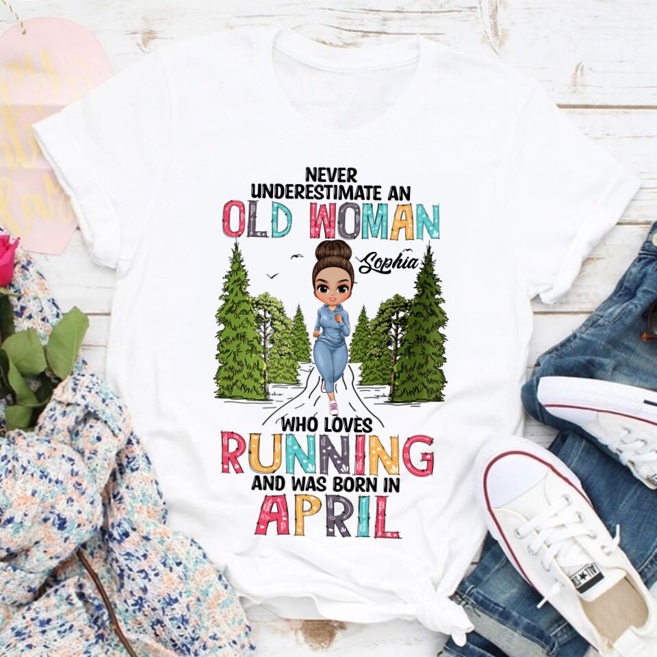 April Birthday Shirt, Custom Birthday Shirt, Queens Born In April, April Birthday Gifts, April Shirts For Woman, Custom Running Shirts, Birthday Running Shirt
