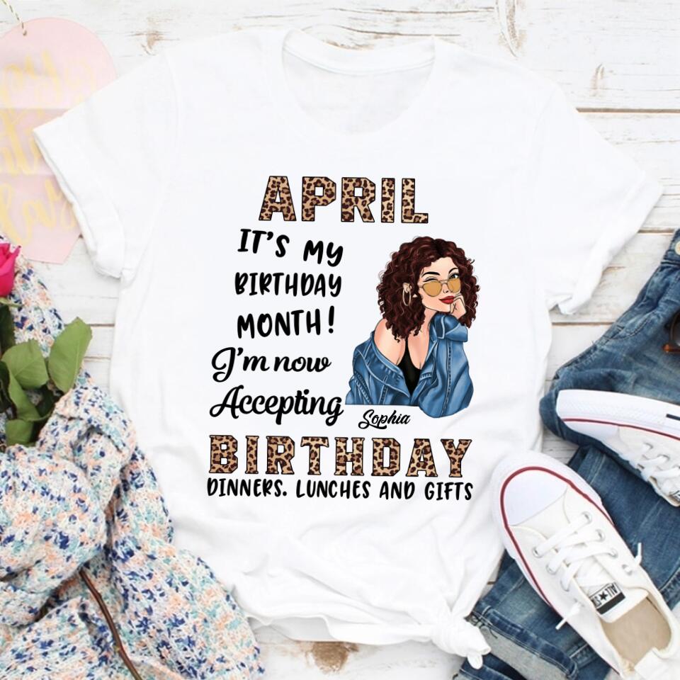 April Birthday Shirt, Custom Birthday Shirt, Queens Born In April, April Birthday Gifts, April shirts for Woman