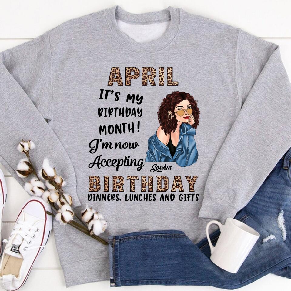 April Birthday Shirt, Custom Birthday Shirt, Queens Born In April, April Birthday Gifts, April shirts for Woman