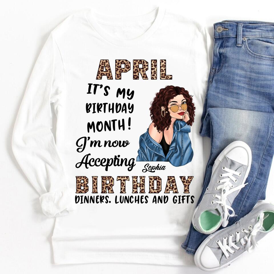 April Birthday Shirt, Custom Birthday Shirt, Queens Born In April, April Birthday Gifts, April shirts for Woman