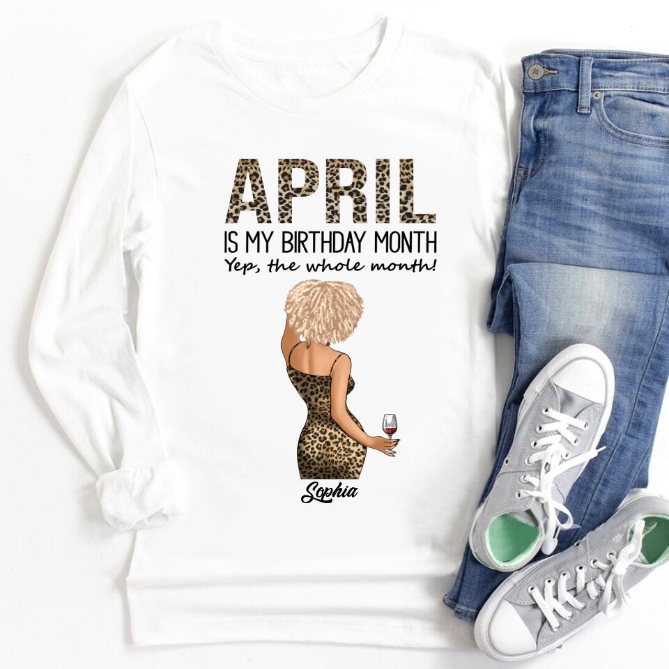 April Birthday Shirt, Custom Birthday Shirt, Queens Born In April, April Birthday Gifts, April shirts for Woman