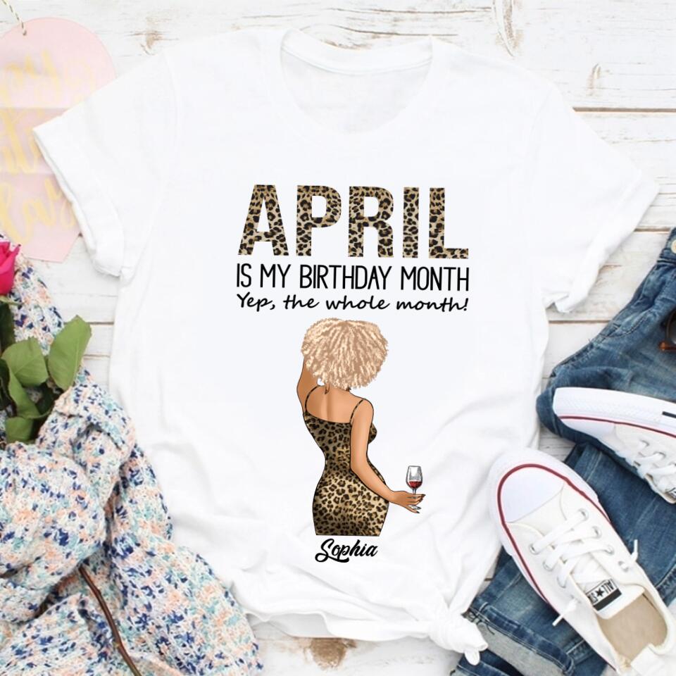 April Birthday Shirt, Custom Birthday Shirt, Queens Born In April, April Birthday Gifts, April shirts for Woman