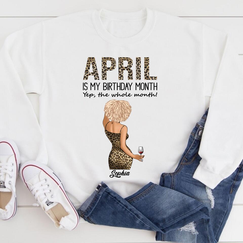 April Birthday Shirt, Custom Birthday Shirt, Queens Born In April, April Birthday Gifts, April shirts for Woman