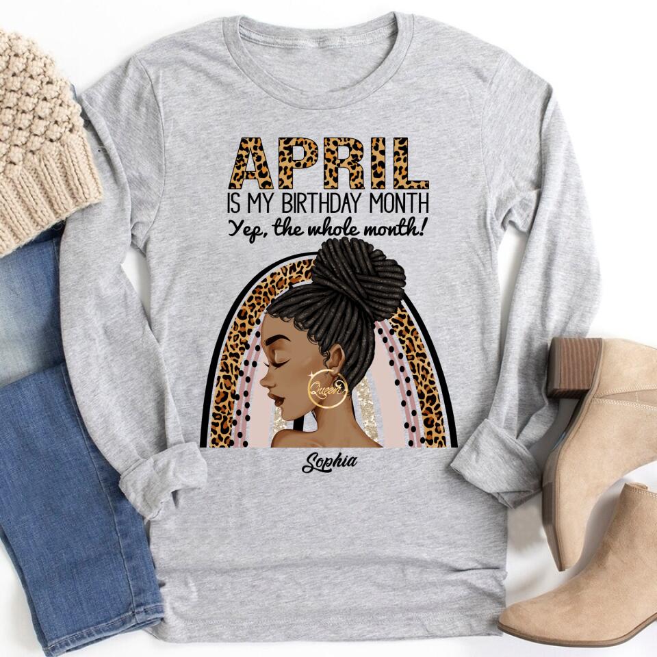 April Birthday Shirt, Custom Birthday Shirt, Queens Born In April, April Birthday Gifts, April shirts for Woman
