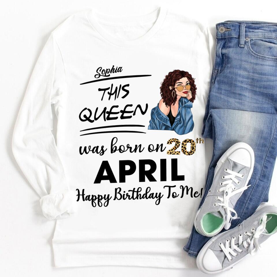 April Birthday Shirt, Custom Birthday Shirt, Queens Born In April, April Birthday Gifts, April shirts for Woman