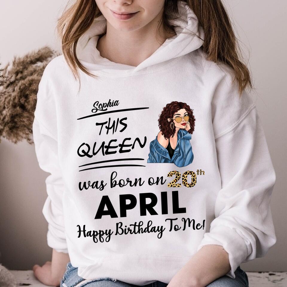 April Birthday Shirt, Custom Birthday Shirt, Queens Born In April, April Birthday Gifts, April shirts for Woman