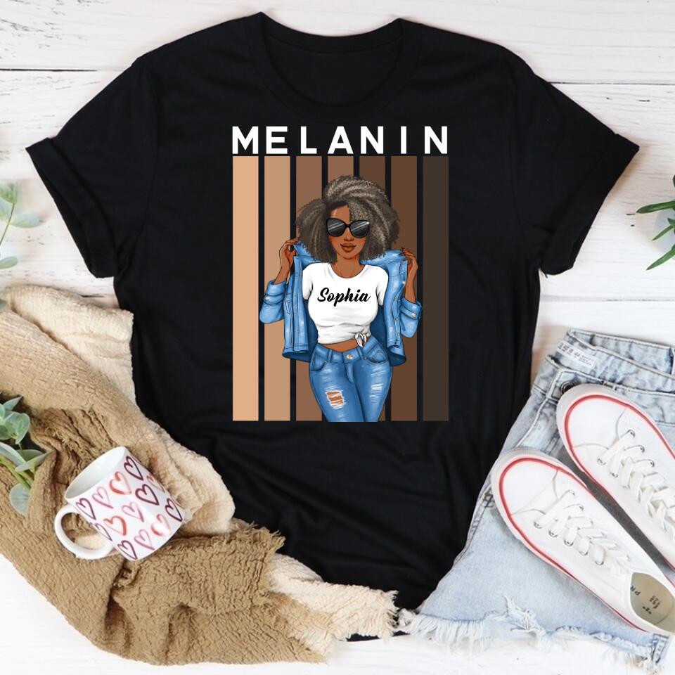 Melanin Shades Black Pride Short-Sleeve Unisex T-Shirt