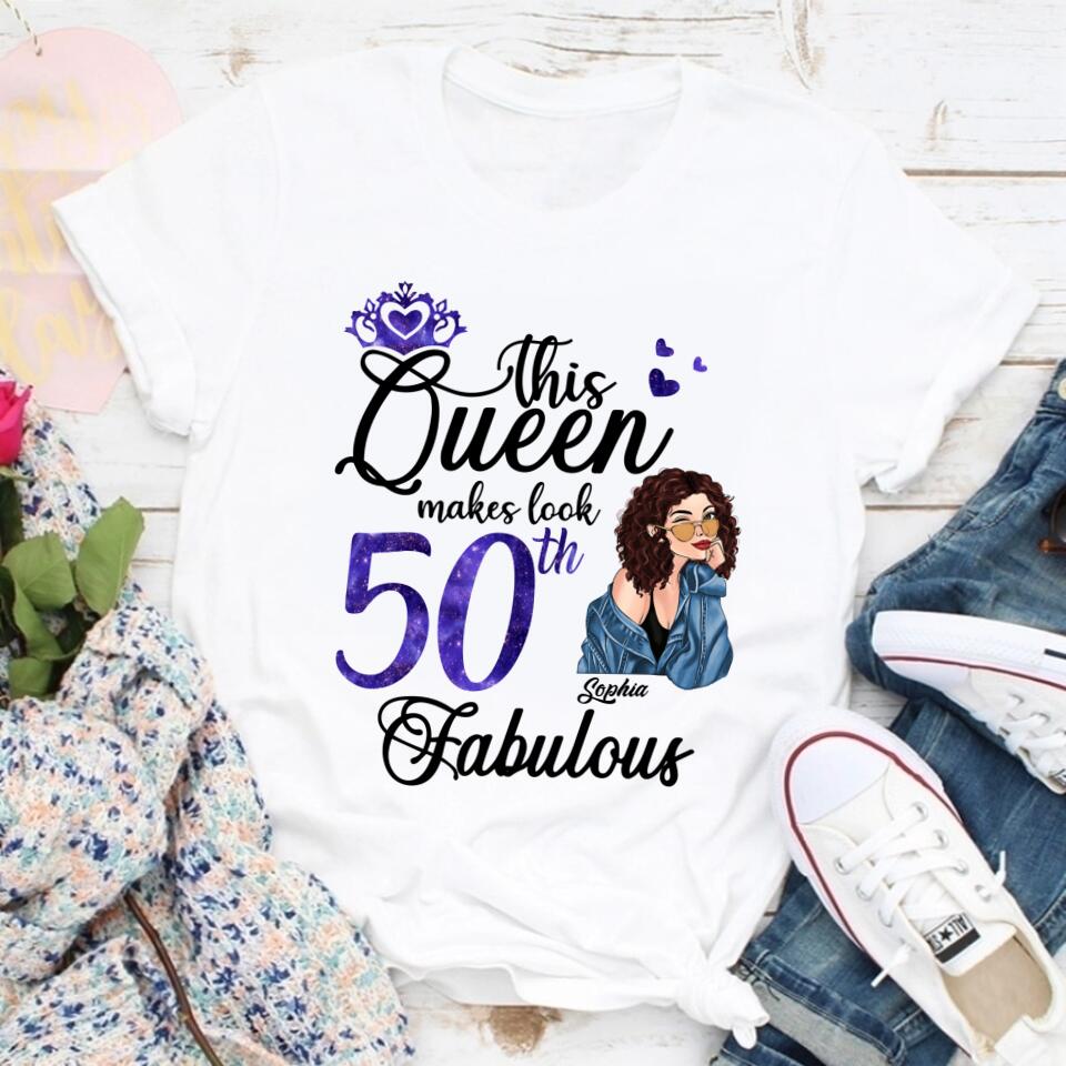 50th Birthday Shirts, Custom Birthday Shirts, Turning 50 Shirt for Women, Turning 50 and Fabulous Shirt, 1973 Shirt, Best Gifts for Women Turning 50.