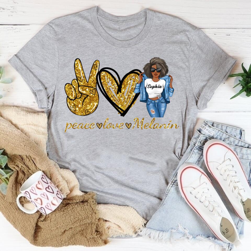I Love The Woman I've Become - Personalized Shirt - Gift For Black Woman
