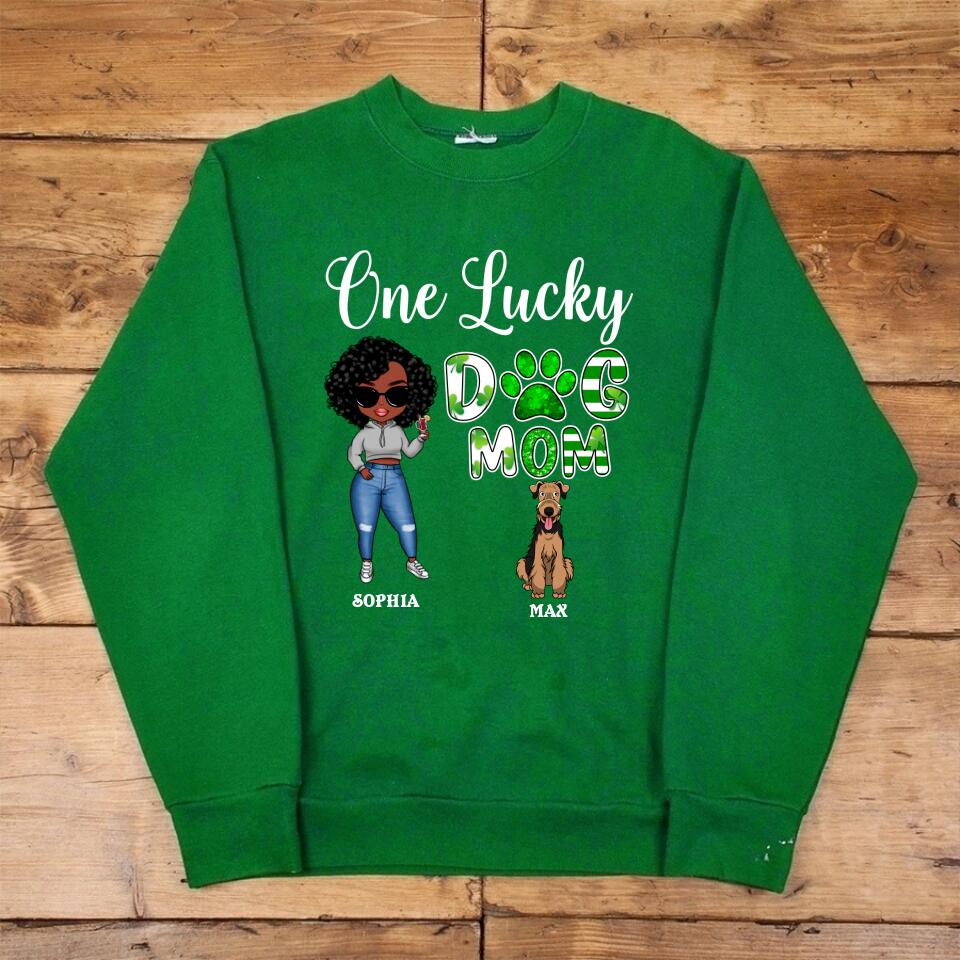 Dog Mom - Personalized Shirt - Gift For Dog Mom - Cartoon Girl