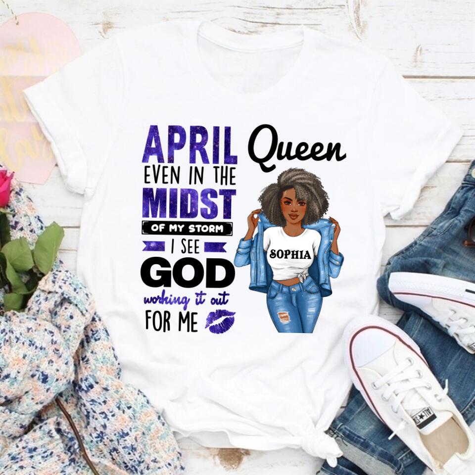April Birthday Shirt, Custom Birthday Shirt, Queens Born In April, April Birthday Gifts, April shirts for Woman