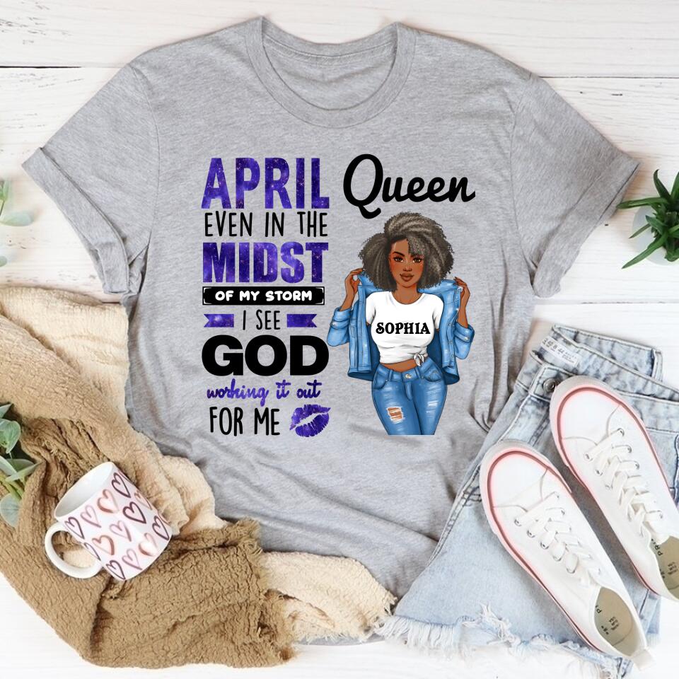 April Birthday Shirt, Custom Birthday Shirt, Queens Born In April, April Birthday Gifts, April shirts for Woman