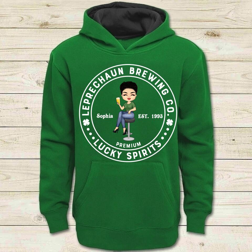 Leprechaun Brewing Co Shirt, Retro St Patricks Day Gift, Vintage Irish Shirt, Lucky Spirits Shirt, St Patty Day Shirt, Irish Shirt Gifts