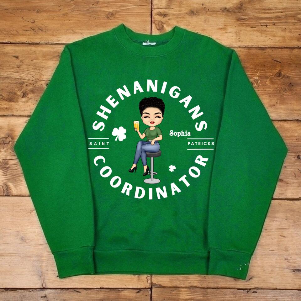 Shenanigans Coordinator Shirt, Lucky Women Sweat, St Patricks Day Sweater, Irish Sweatshirt, St Patty‘s Day