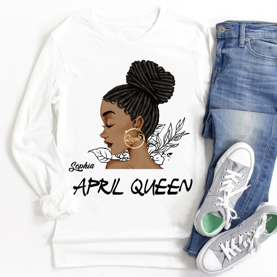 April Birthday Shirt, Custom Birthday Shirt, Queens Born In April, April Birthday Gifts, April shirts for Woman