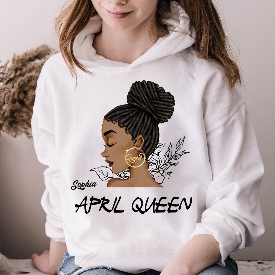 April Birthday Shirt, Custom Birthday Shirt, Queens Born In April, April Birthday Gifts, April shirts for Woman
