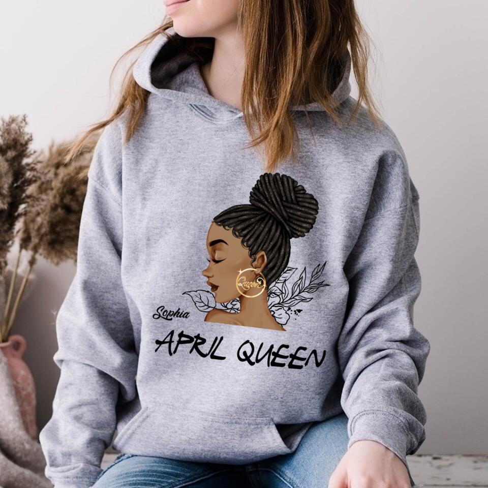 April Birthday Shirt, Custom Birthday Shirt, Queens Born In April, April Birthday Gifts, April shirts for Woman