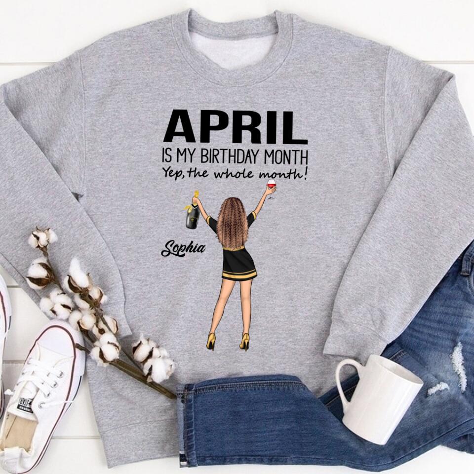 April Birthday Shirt, Custom Birthday Shirt, Queens Born In April, April Birthday Shirts For Woman, April Birthday Gifts