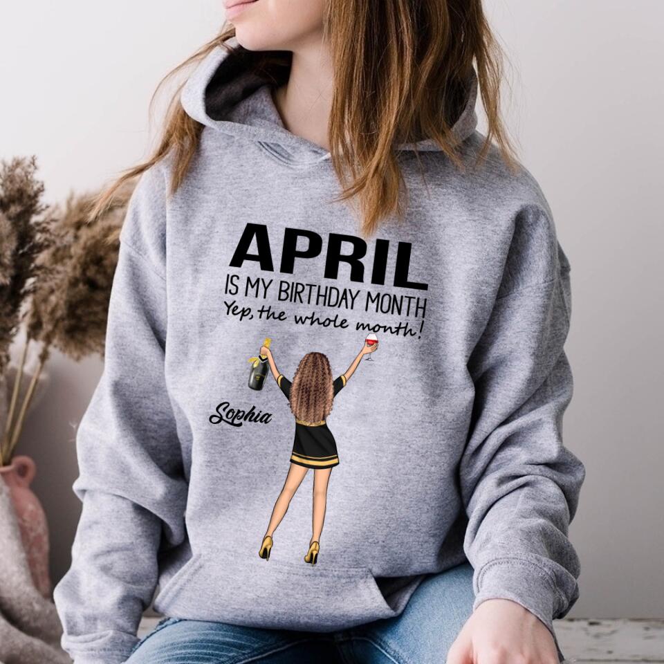 April Birthday Shirt, Custom Birthday Shirt, Queens Born In April, April Birthday Shirts For Woman, April Birthday Gifts
